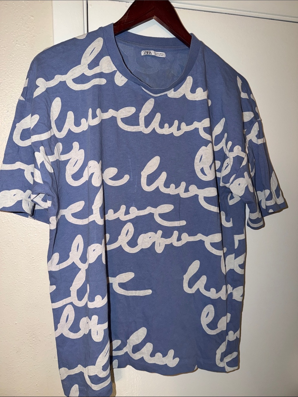 Zara men’s large printed knit tee